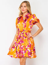 Load image into Gallery viewer, THE SATIN FLOWER DRESS