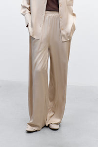 PANTALON SATIN BEIGE