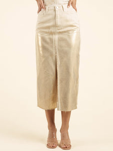 THE SHIMMER DENIM SKIRT