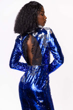 Cargar imagen en el visor de la galería, THE ROYAL BLUE SEQUIN DRESS