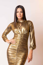 Cargar imagen en el visor de la galería, THE GOLD  SHIMMER DRESS