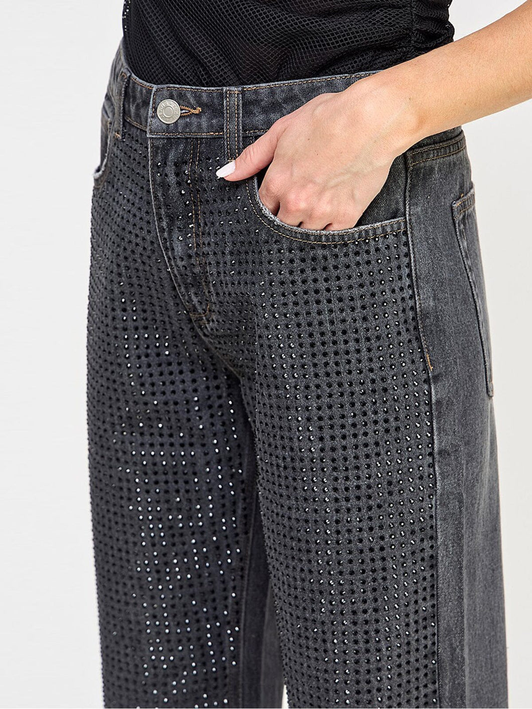 THE STUDDED DENIM