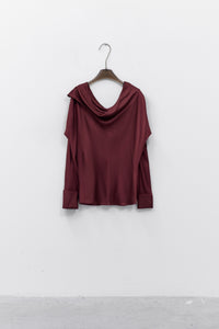 BLUSA SATIN CUELLO ASIMETRICO