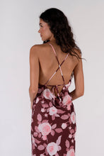 Load image into Gallery viewer, VESTIDO SATINADO ESTAMPADO