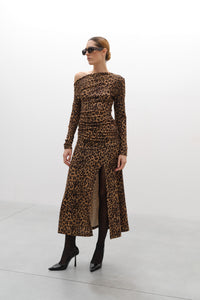 TOP ASIMETRICO ANIMAL PRINT - PRIMERO ONLINE